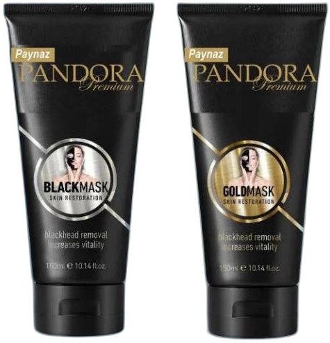 Pandora black and gold masks